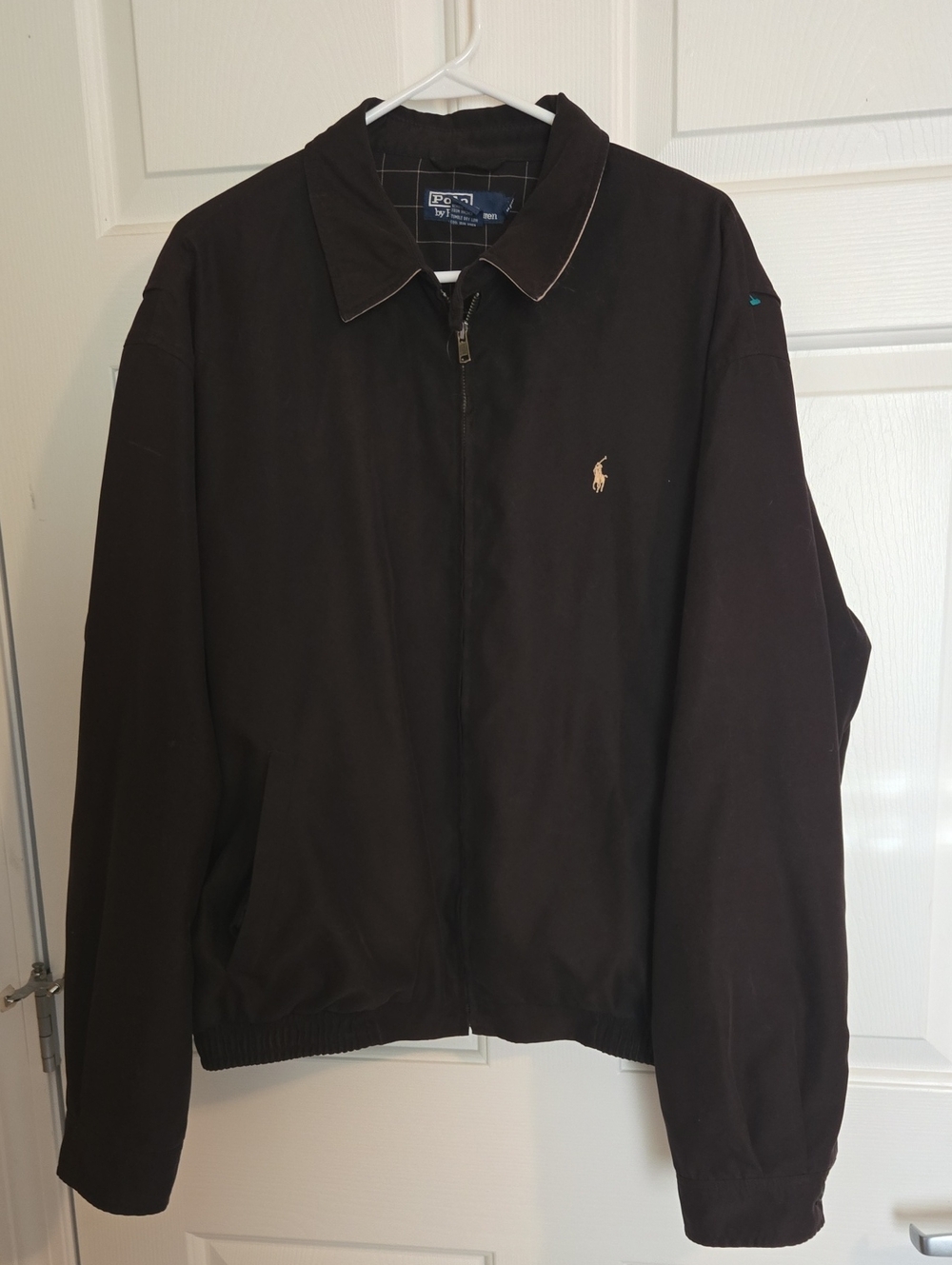 Polo by Ralph Lauren Black Zip-Front Fully Lined Bomber Jacket. XL.